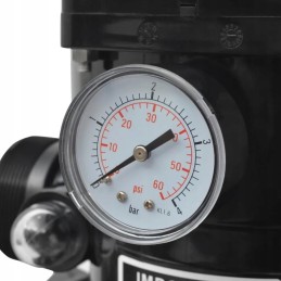 Vidaxl smėlio baseino filtras su 6 krypčių vožtuvu, mėlynas, 460 mm