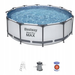 56420 rāmja baseina sūkņa kāpņu filtrs 366x122cm bestway komplekts