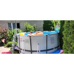 56420 rāmja baseina sūkņa kāpņu filtrs 366x122cm bestway komplekts