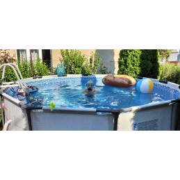 56420 rāmja baseina sūkņa kāpņu filtrs 366x122cm bestway komplekts