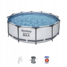 Steel Pro max rāmja baseins 366x100 pelēks 12 pēdas