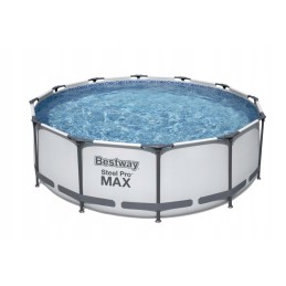 Plieninis pro max rėmo baseinas 366x100 pilkas 12 pėdų