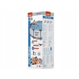 Plieninis pro max rėmo baseinas 366x100 pilkas 12 pėdų