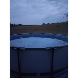 Plieninis pro max rėmo baseinas 366x100 pilkas 12 pėdų