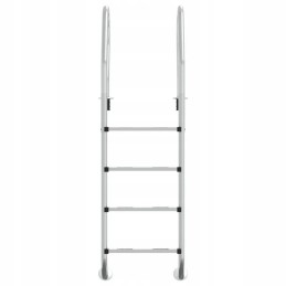 Vidaxl peldbaseina kāpnes 54x38x184 5 cm 304 nerūsējošais tērauds