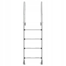 Vidaxl peldbaseina kāpnes 54x38x184 5 cm 304 nerūsējošais tērauds