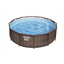 Plieninis pro max baseinas ant rėmo, dydis 366 cm, aukštis 100 cm