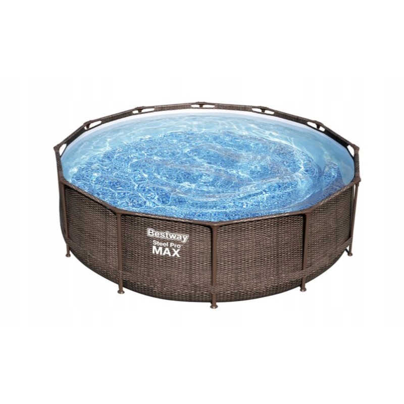 Plieninis pro max baseinas ant rėmo, dydis 366 cm, aukštis 100 cm