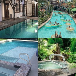 Stainless steel pool railing 98 9 cm