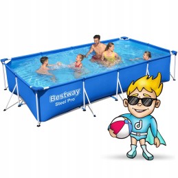 Rėmas sodo baseinas 400 x 211 x 81 cm mega rinkinys 16in1 bestway 56405