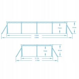Rėmas sodo baseinas 400 x 211 x 81 cm mega rinkinys 16in1 bestway 56405