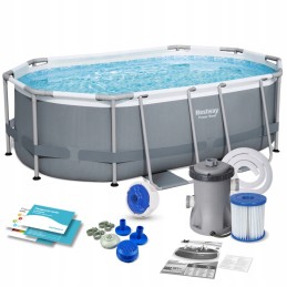 Plieninis sodo baseinas 305 x 200 x 84 cm 10in1 bestway 5614a