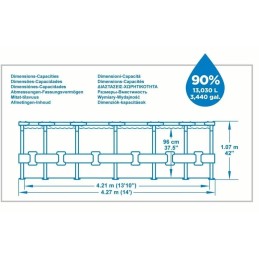 5614z raamiga basseini 427x107 cm pumbaredeli kattekomplekt bestway