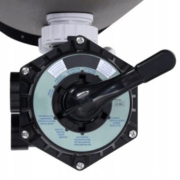 Sand pool filter side mount 6 way valve gray