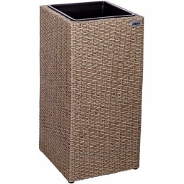 Stylist flowerpot stand polyrattan cream 64 x 30 cm