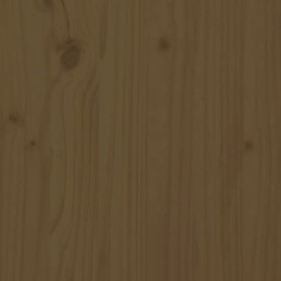 Honey brown planter with shelf, 54x54x81 cm, solid pine wood