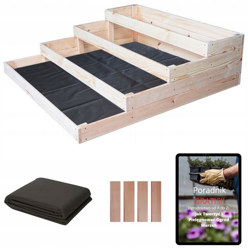 4-storey vegetable garden wooden cold frame box herbarium 120x120 guide