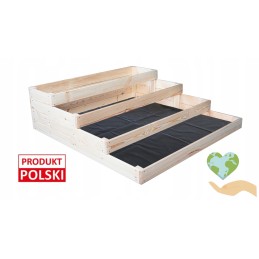 4-stāvu sakņu dārzs, koka kaste, herbārijs, 120x120, ceļvedis