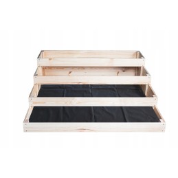 4-stāvu sakņu dārzs, koka kaste, herbārijs, 120x120, ceļvedis