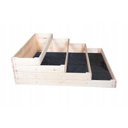 4-stāvu sakņu dārzs, koka kaste, herbārijs, 120x120, ceļvedis