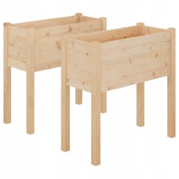 Vidaxl dārza puķu podi 2 gab 70x31x70 cm priedes masīvkoks