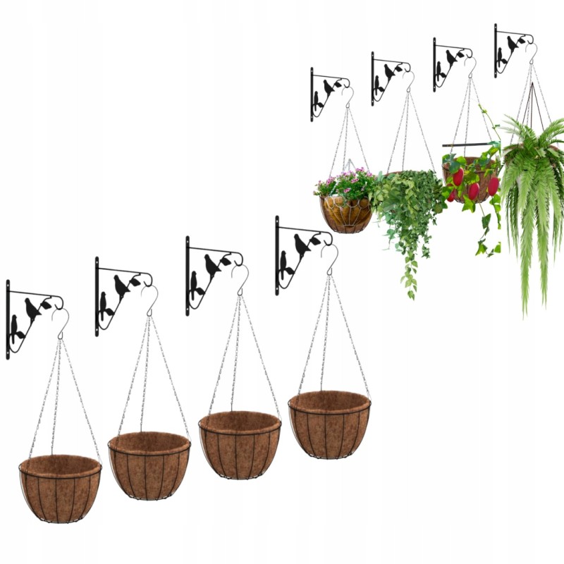 Seinakonks lillepoti lillepoti riidepuule 4 tk ø40cm kookospähkel