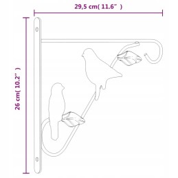 Wall hook for flower pot, flower pot hanger, 4 pcs., ø40 cm, coconut