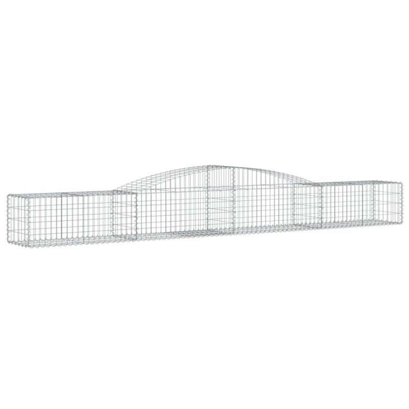 Arched Gabion Basket, 400x50x40/60 cm, Galvanized Iron