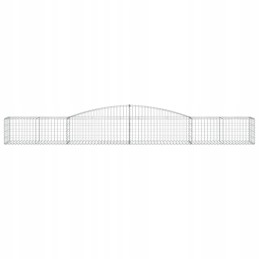 Arched Gabion Basket, 400x50x40/60 cm, Galvanized Iron