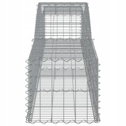 Arched Gabion Basket, 400x50x40/60 cm, Galvanized Iron