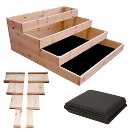 4-storey vegetable garden herb garden cold frame with folded sides 120x120x40