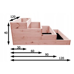 4-korruseline juurviljaaia herbaarium kokkuvolditud külgedega 120x120x40