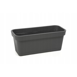 Komplektā 6 x Lobelia balkona kaste 40x17 h16 + balkona turētājs - antracīts
