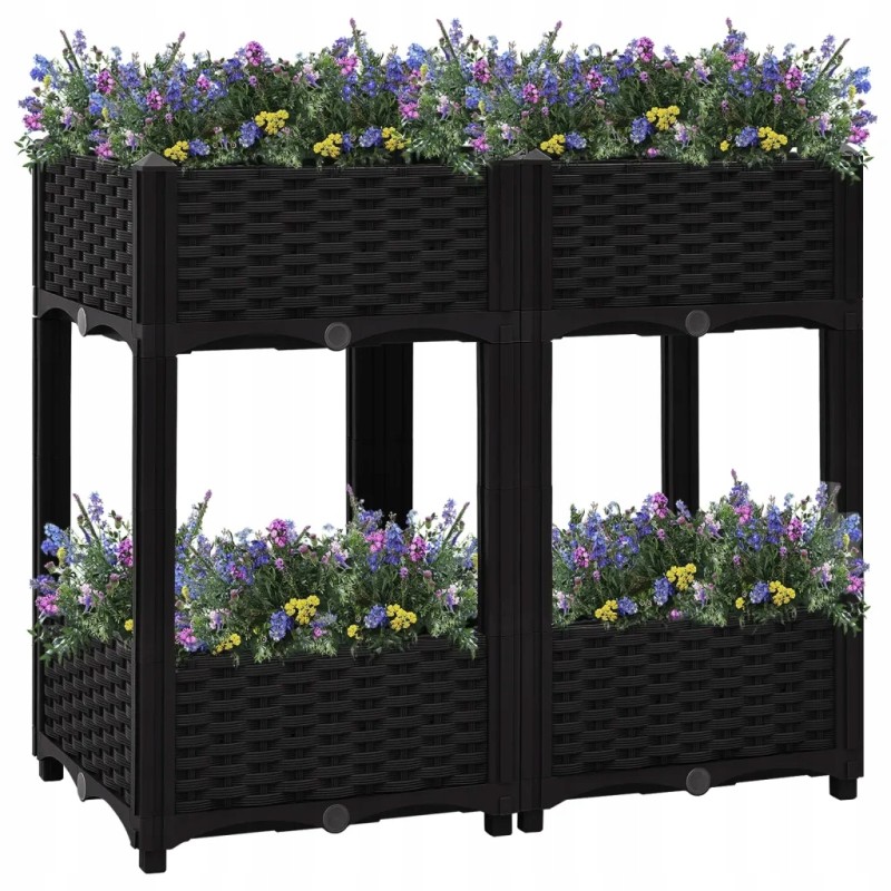 Raised bed planter 80x40x71 cm polypropylene