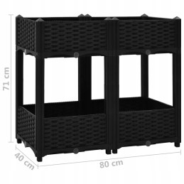 Raised bed planter 80x40x71 cm polypropylene