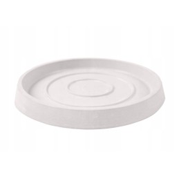 White flowerpot saucer 12.5/15x1.5 cm