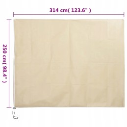 Vidaxl apsauginiai gaubtai su užtrauktuku, 4 vnt., 70 g/m², 3,14x2,5 m