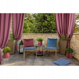 Keraminis gėlių vazonas su dangteliu 22x22x20, rožinis su banguotu raštu