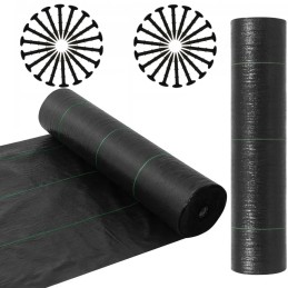 Agrotkanina agrotekstilė 1,6x50m nuo piktžolių juoda 70g UV 3% 50x inkarai