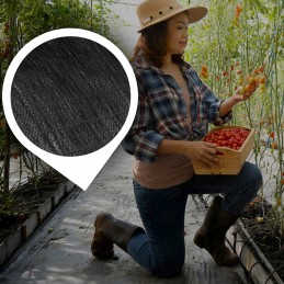 Agrotkanina agrotekstilė 1,6x50m nuo piktžolių juoda 70g UV 3% 50x inkarai