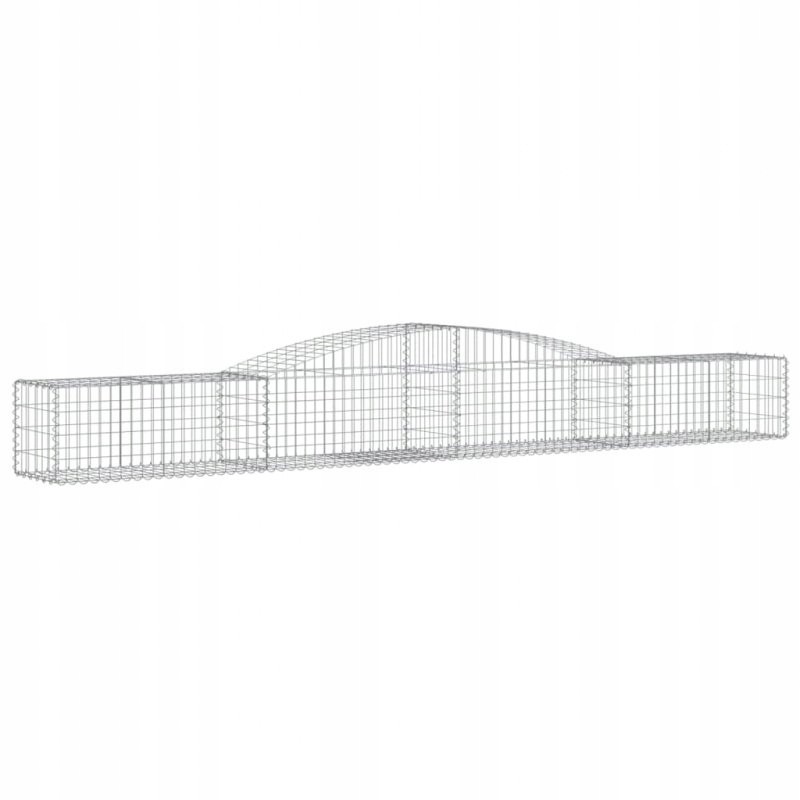 Arched Gabion Basket, 400x50x40/60 cm, Galvanized Iron