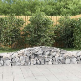 Arched Gabion Basket, 400x50x40/60 cm, Galvanized Iron