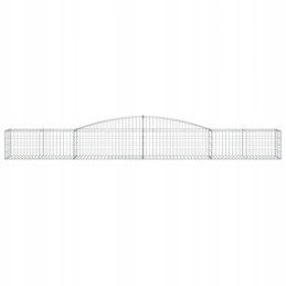 Arched Gabion Basket, 400x50x40/60 cm, Galvanized Iron