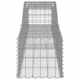 Arched Gabion Basket, 400x50x40/60 cm, Galvanized Iron