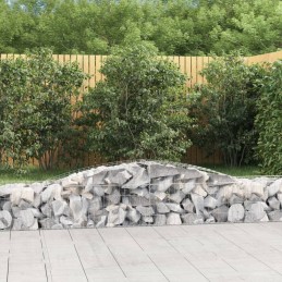 Arched Gabion Basket, 400x50x40/60 cm, Galvanized Iron