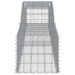 Arched Gabion Basket, 400x50x40/60 cm, Galvanized Iron