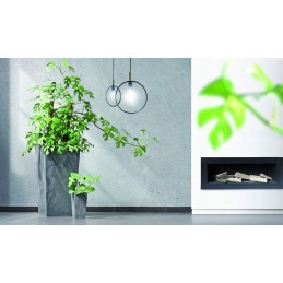 Didelio efekto vazonas Urbi Durs170e su įdėklu - antracitas