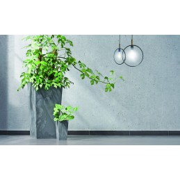 Didelio efekto vazonas Urbi Durs170e su įdėklu - antracitas