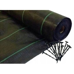 ⭐⭐Agrotekstilė 90g 3,2x50m juoda UV agrotekstilė 3% nuo piktžolių + kaiščiai⭐⭐