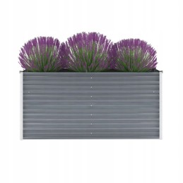 Raised flowerpot made of galvanized steel 160x40x